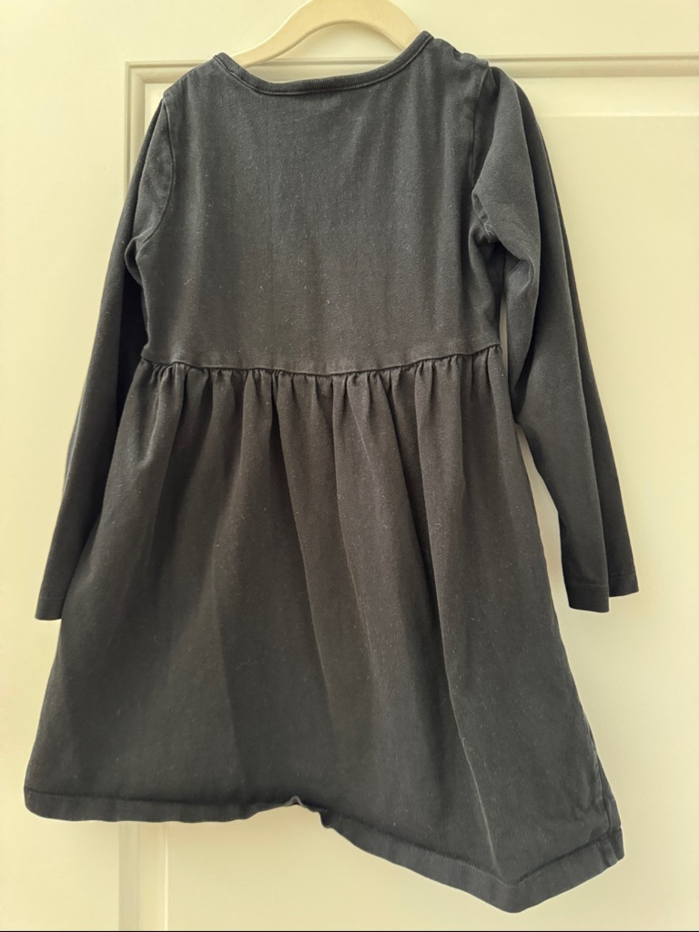 Girls Black Cat Face Long-Sleeve Dress - Picture 4 of 4